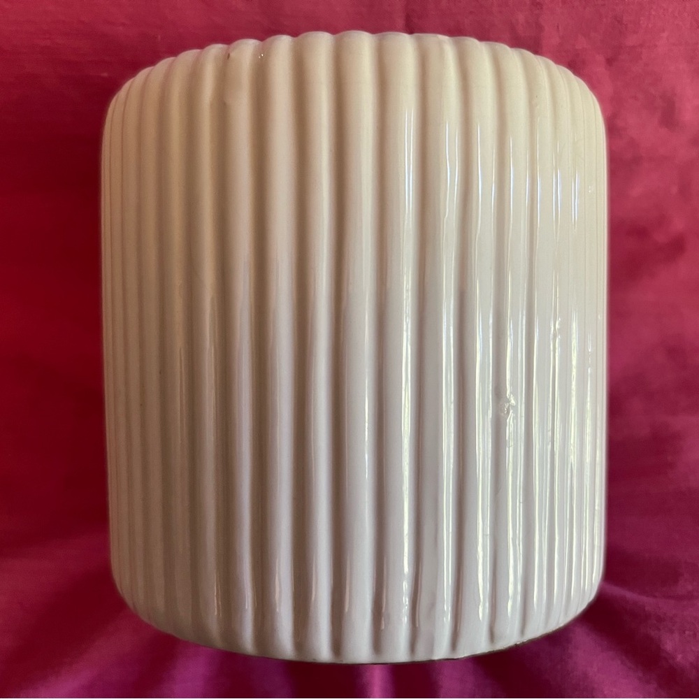 White ceramic planter